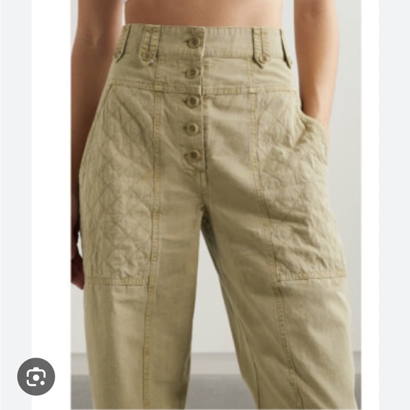 Ulla Johnson Quilted Cambrie Barrel Pants - Picture 2 of 12